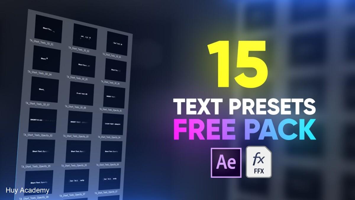 Text Animation Presets Pack for After Effects