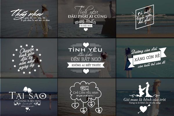 Typography photoshop dành cho ghép ảnh chủ đề tình yêu