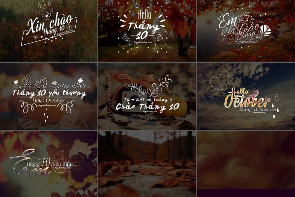 Typography Photoshop Dành Cho Ghép Ảnh chủ đề tháng 10