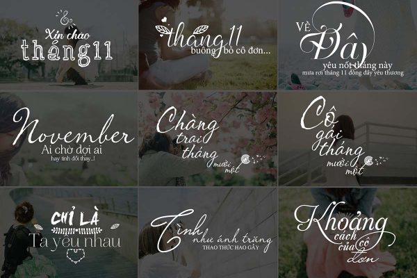 Typography Photoshop Dành Cho Ghép Ảnh chủ đề tháng 11